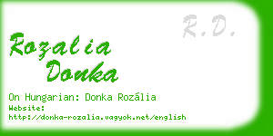 rozalia donka business card